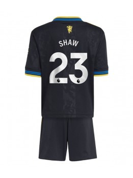Manchester United Luke Shaw #23 Replika Tredje Kläder Barn 2025-26 Kortärmad (+ byxor)